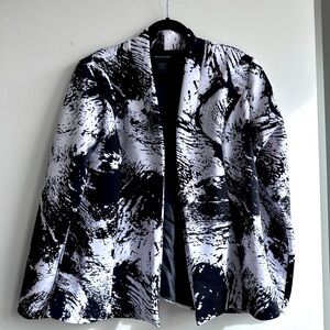 Black & White Print Blazer